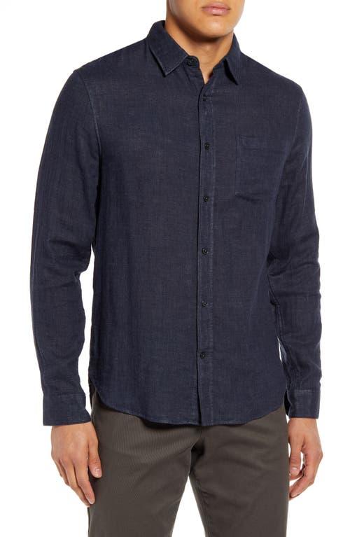 Vince Regular Fit Double Face Button-Up Shirt in Heather Coastal
