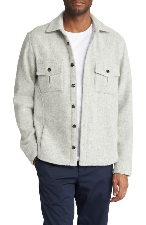 Peregrine Dexter Wool Overshirt in Light Grey